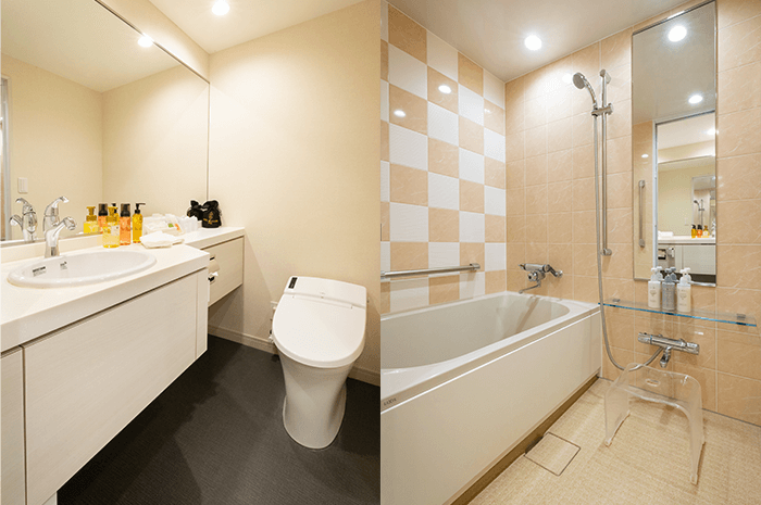 ホテルベルクラシック東京 ツインルームの特徴 バス・トイレのセパレート仕様